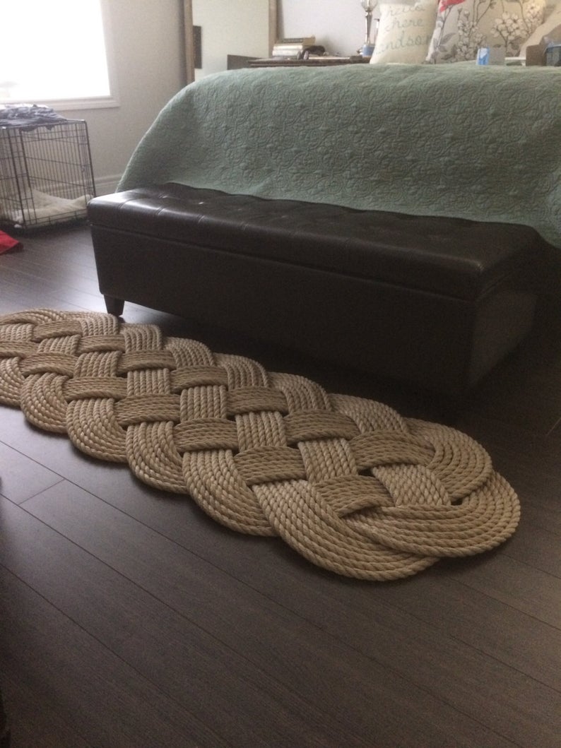 Pro Manila Rope Rug Nautical Decor Rope Mat Tan Rope Rug Rope