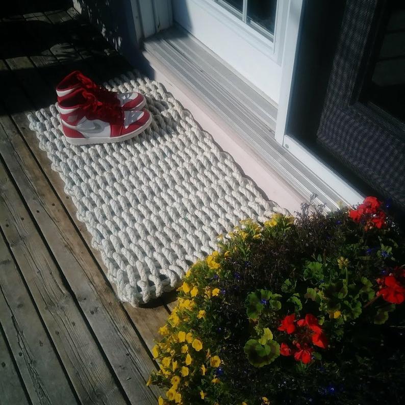 Coastal Decor Lobster rope mat doormat Rope Doormat Unique Entry Rug