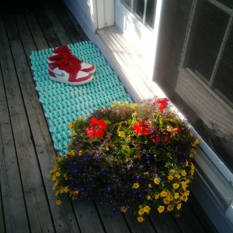 Doormat Reclaimed lobster rope mat Doormat Entry Rug Maine Rope