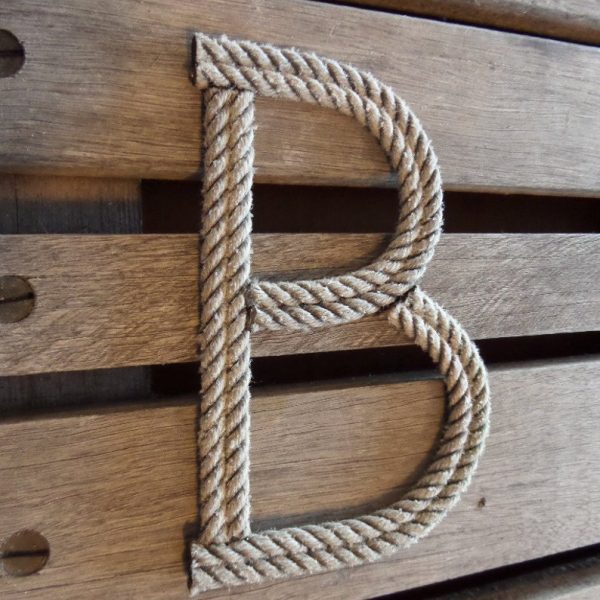 8" Rope Letters Personalize MADE TO ORDER Alphabet Nautical Decor Text