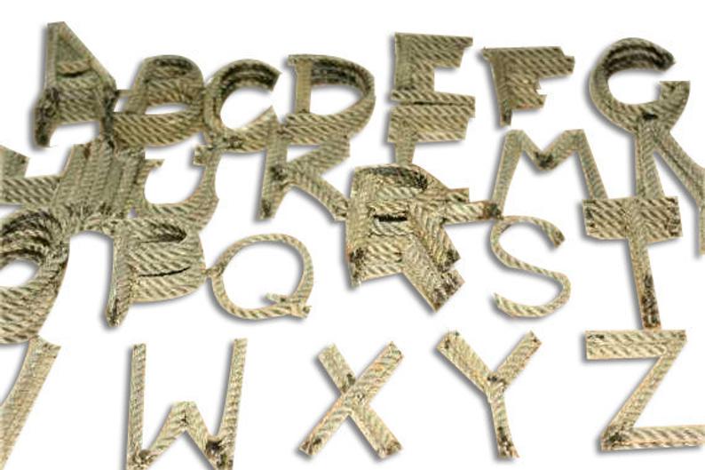Rope Letters Custom Upcycled Rope PERSONALIZE Great for Nursery ...