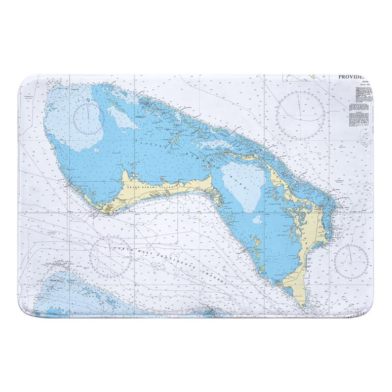 Little Bahama Bank, Grand Bahama, Abaco, Bahamas Nautical Chart Memory