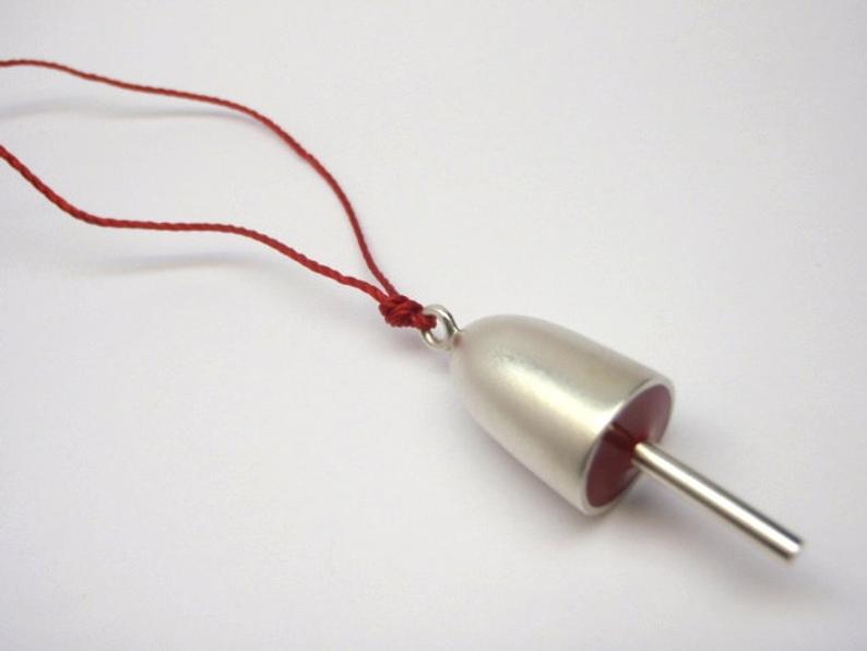 Lobster Buoy Necklace in Sterling Silver Size Large in Red Schooner Chandlery