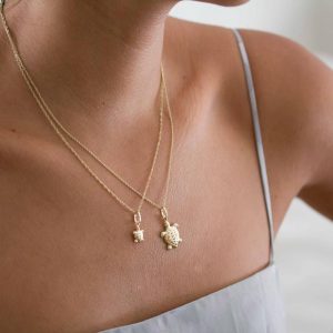 14k Gold Nautical Charm Pendant 3D 2-piece Kedge Anchor Movable High Polish