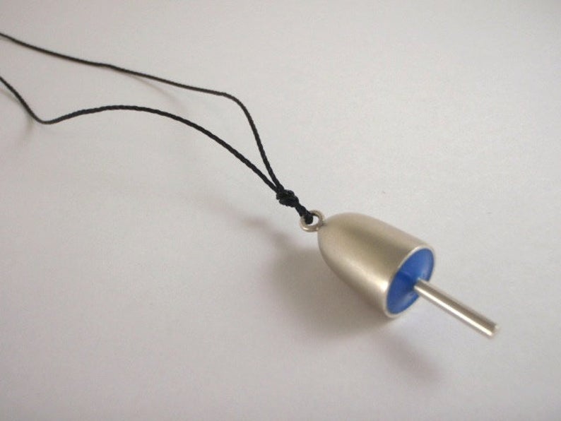 Lobster Buoy Necklace Sterling Silver Large Blue Schooner Chandlery