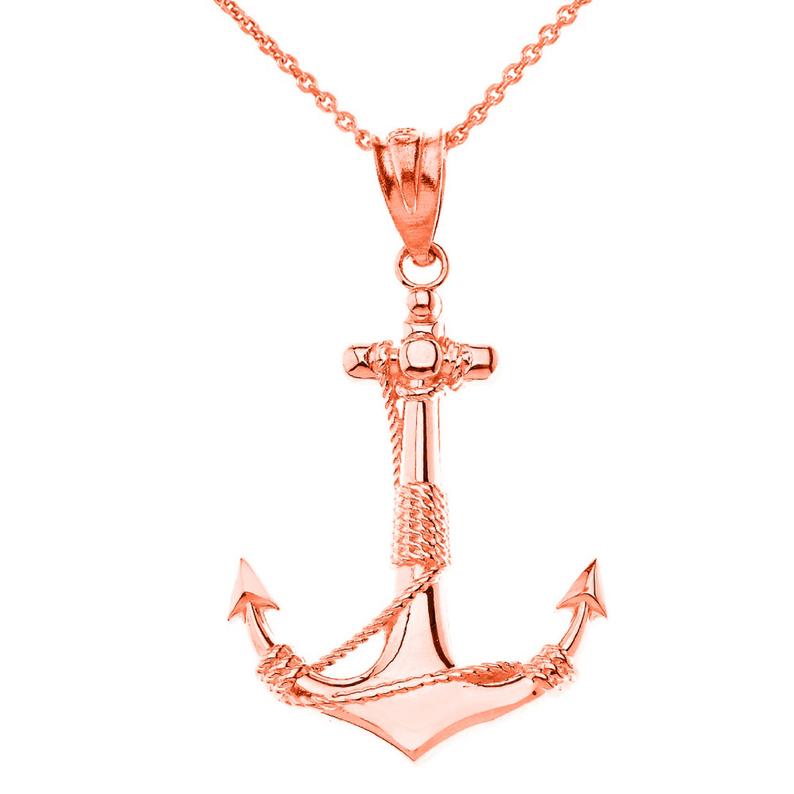 Anchor Necklace, Rose Gold, Gold Anchor, Nautical Anchor, Anchor