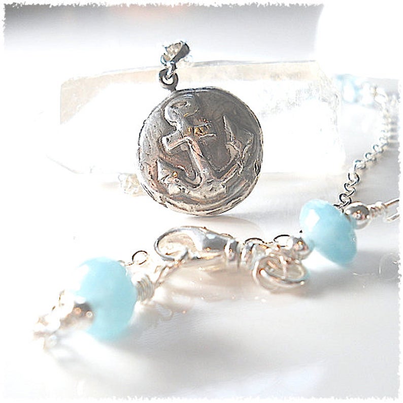GROUNDED HOPE Filled: Women's ANCHOR Wax Seal Seal Necklace with
