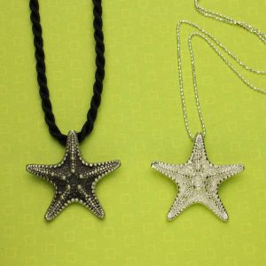 Sterling Silver Fusion Starfish and Sea Fan Coral Pendants Great Sea Life Beach Jewelry