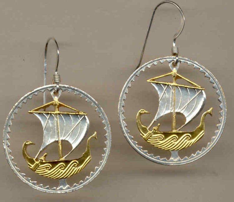 Cyprus Viking ship Beautifully Hand Cut out & 2toned (Uniquely Hand